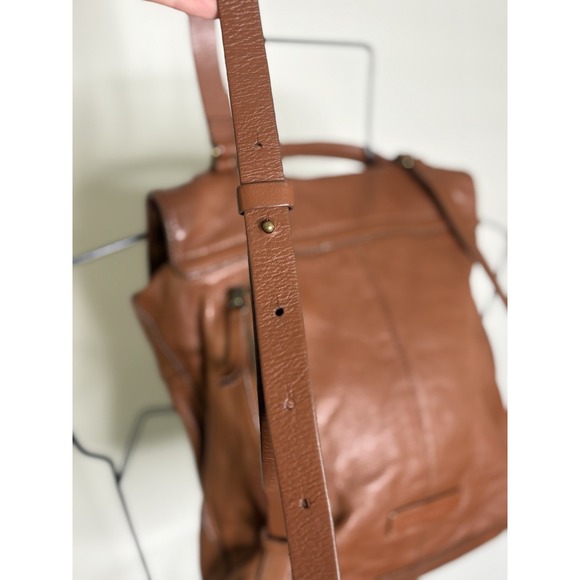 Lucky Brand Leather Brown Cognac Backpack Gold Studded Adjustable‎ Straps main image 8